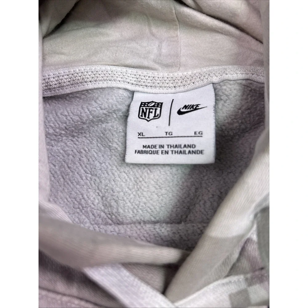 Nike Oakland Raiders Salute To Service Camo Hoodie Sweatshirt  XL Gray White